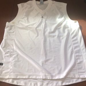 White Jordan Jersey Sleeveless Tank